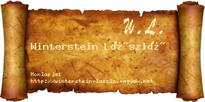 Winterstein László névjegykártya